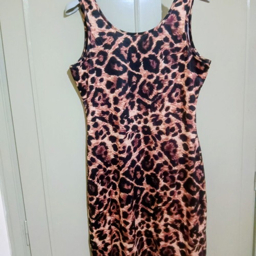 Leopard Print Dress medium new, elastic fit summer
