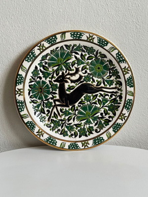 Elafos Handmade Ceramic Decorative Plate used, Rhodes, Ø24.5 cm