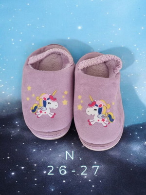 Children's slippers like new, size 26-27, purple