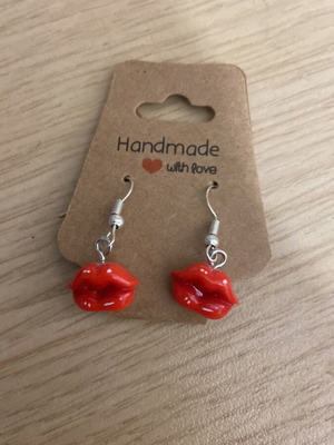Handmade earrings new, red