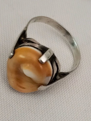 925 ring used with natural stone and sea eye No. 57