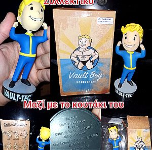 Fallout Bobble Head Vault Boy Vault Tec Strength Collectible Video Game Nuclear War Post Apocalyptic