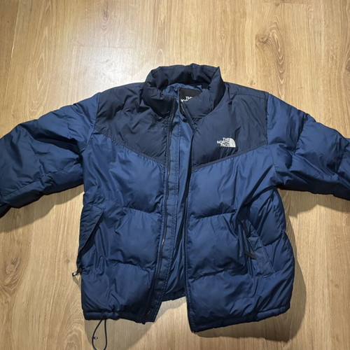 The North Face puffer jacket used, size L, blue