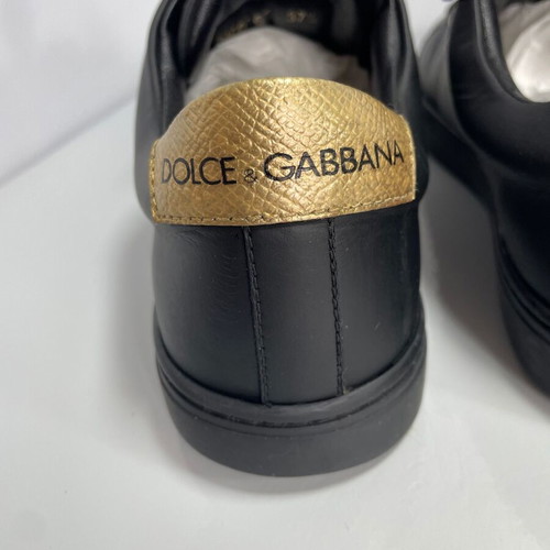 Dolce & Gabbana leather sneakers used, size 37.5, black