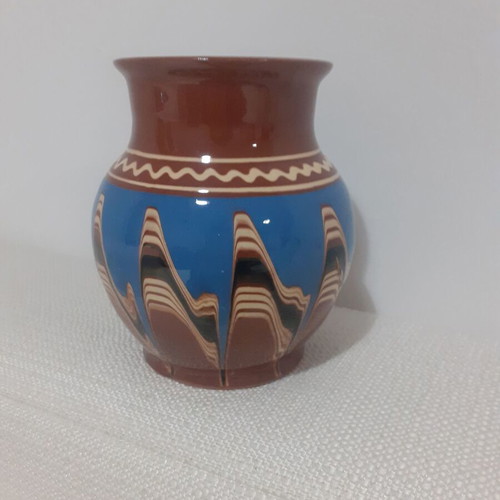 Ceramic folk art vase used