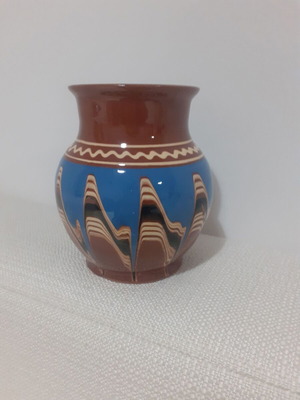 Ceramic folk art vase used