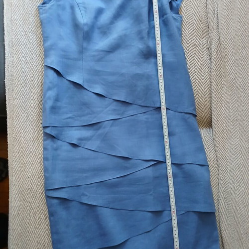 Madeleine blue linen dress like new, medium size