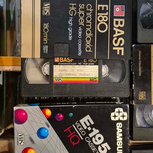 VHS video cassettes, pack of 21, Greek TV recordings 80s-90s