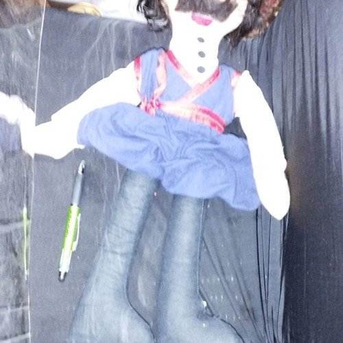 Cloth souvenir doll of Cretan with traditional costume like new