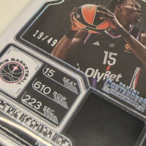 2025-26 Contenders EuroLeague Season Ticket Jersey Mouhamed Faye Red Foil 19/49