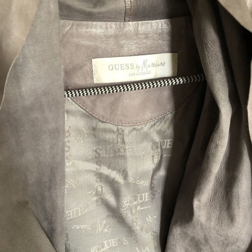 Guess by Marciano leather jacket like new, size M, gray and purple
