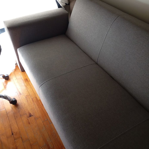 Three-seater sofa with storage and semi-double bed
