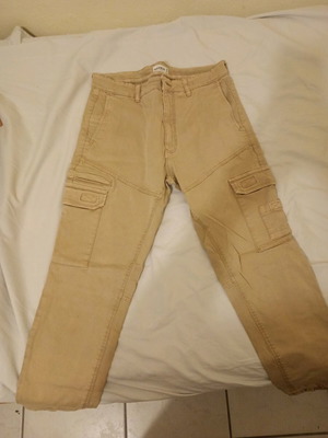 Pull & Bear cargo pants used, beige, size 40