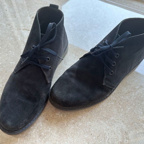 Men's dark blue suede ankle boots size 41 used