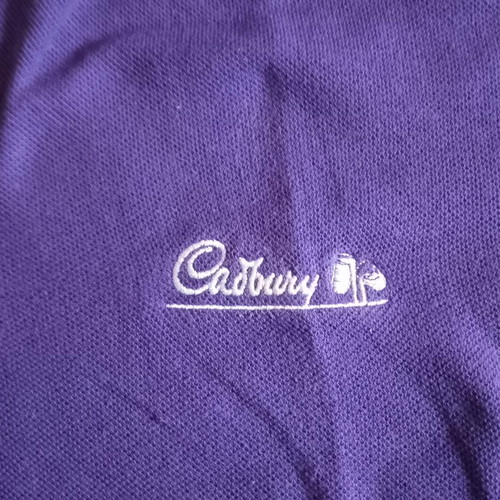 Cadbury men's polo shirt like new, size L, purple