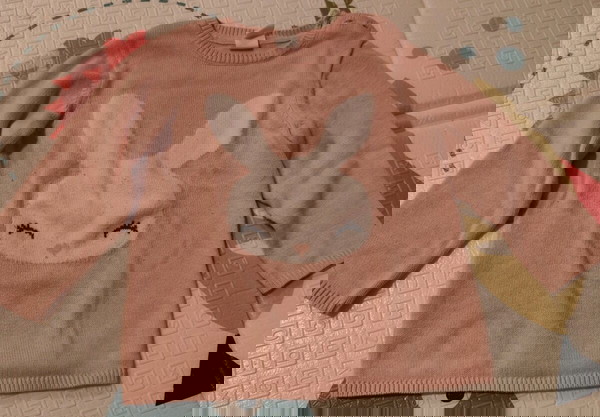 Ροζ πουλοβεράκι, H&M, 86 cm