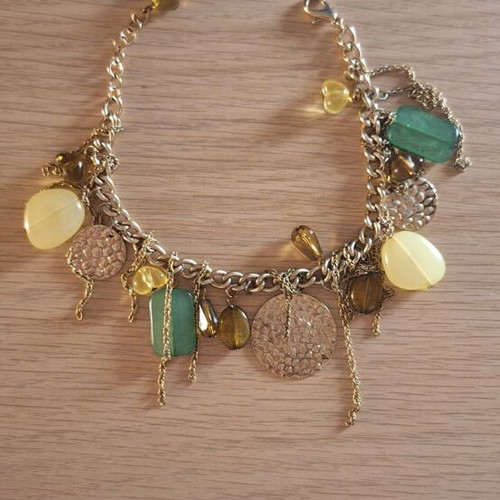 Original bracelet new multicolored, gold-tone