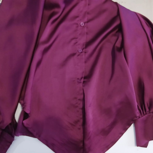 Celestino magenta long shirt with wide sleeves