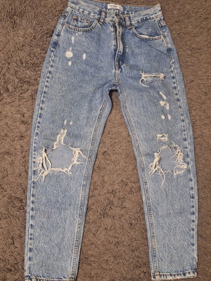Pull & Bear jeans used, ripped, size S 36 8, blue