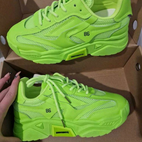 Chunky sneakers fluo green size 41 new