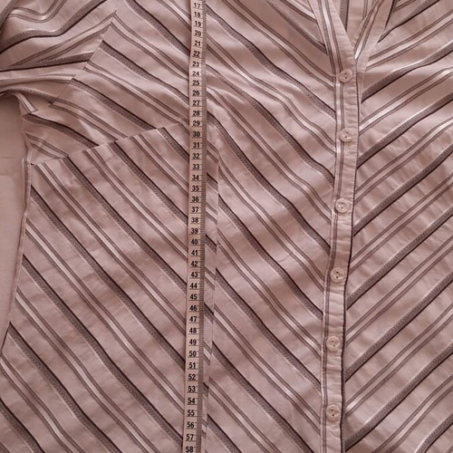 Dina women's white shirt with grey stripes like new, size XXXL