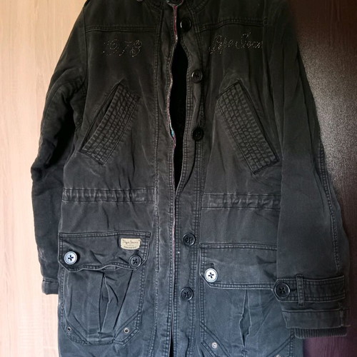 Pepe Jeans jacket used with removable inner fur size M black