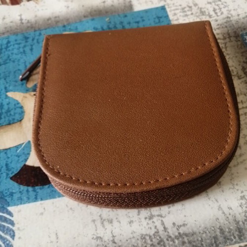 Leather coin wallet new brown