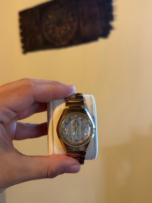 Orient Automatic 21 jewels used watch with grey dial and gold case