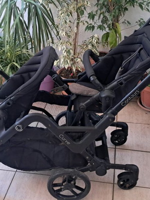 Contours Curve twin stroller, barely used