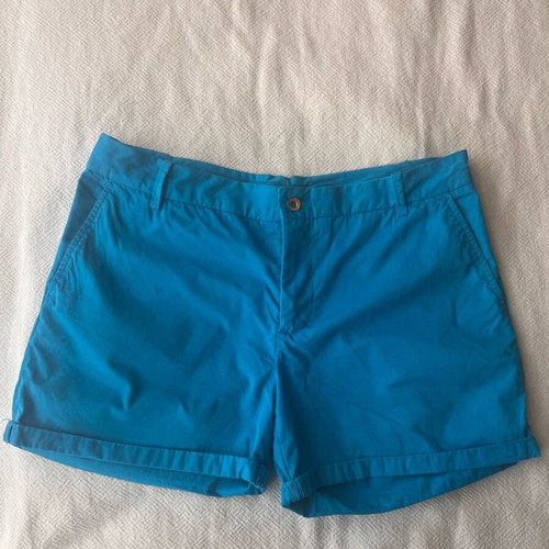 Zara women's fabric shorts used, blue, size M
