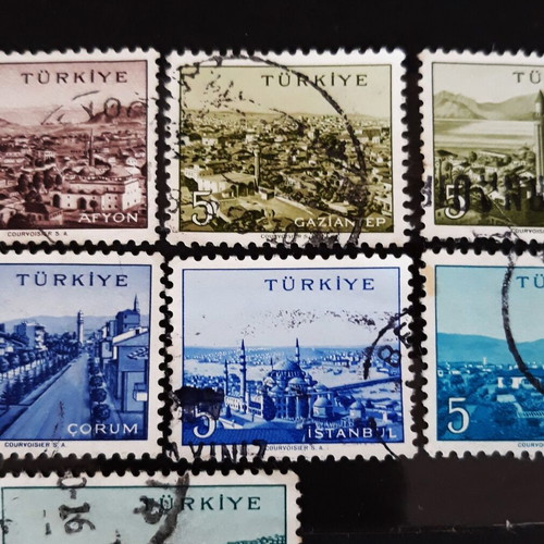 Γραμματόσημα Τουρκίας 1956-1960, Πόλεις της Τουρκίας (9) σαν καινούργια