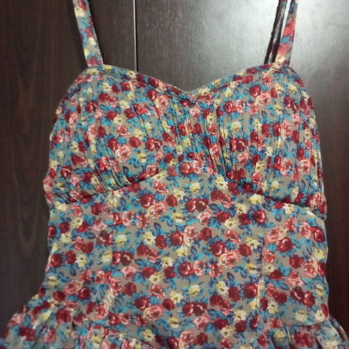 Dress with straps used, multicolor, size M/L