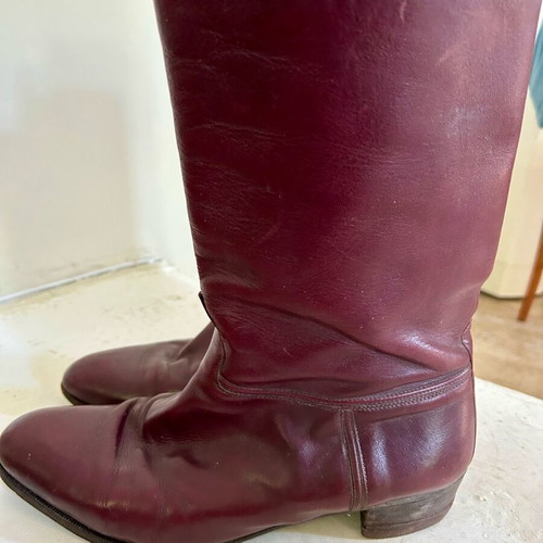 Vintage cowboy boots leather like new, size 41, brown