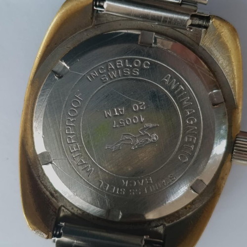 Watex 38.5mm  diver 200m,watch, Manual 17 jewels mens watch. Working
