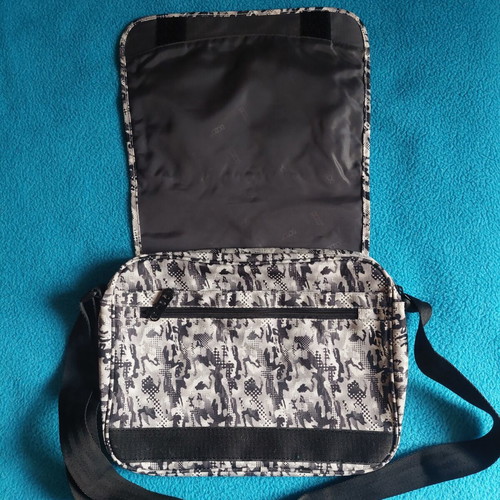 Polo Crossbody Bag New Camo Zebra Print Black Gray