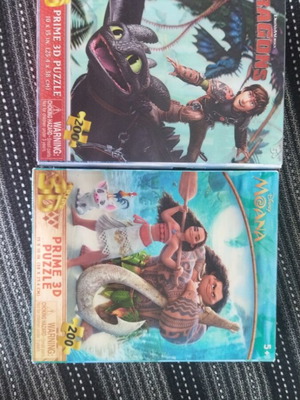 3D παζλ σετ Moana και How to Train Your Dragon