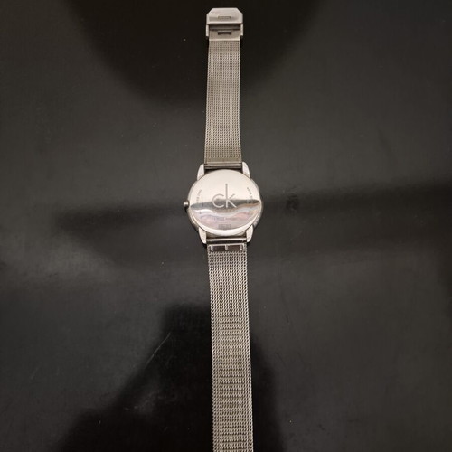 Calvin Klein Minimal Swiss Made watch used, stainless steel mesh
