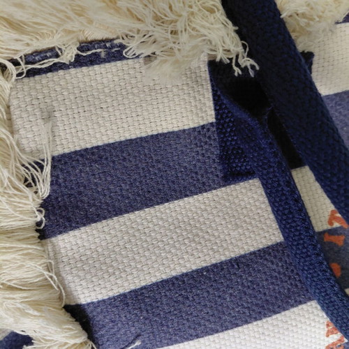 Bag to Bag shoulder bag new, blue cotton beach and city