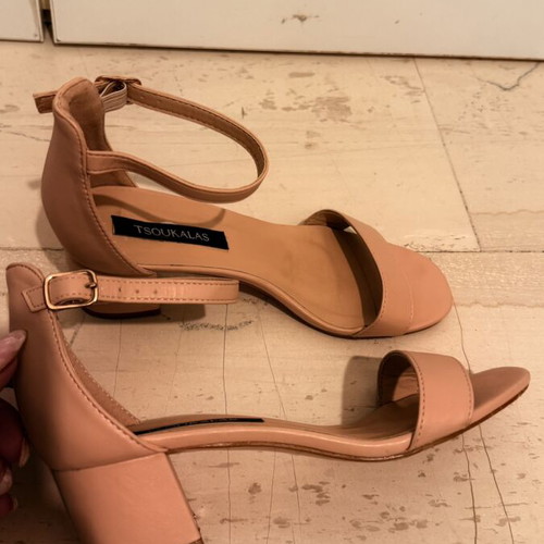 Tsoukalas Shoes beige sandals size 37 like new