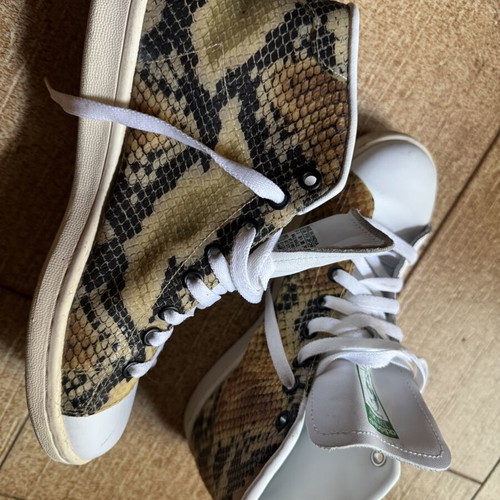 Adidas Stan Smith snake skin mid sneakers used size 39.5