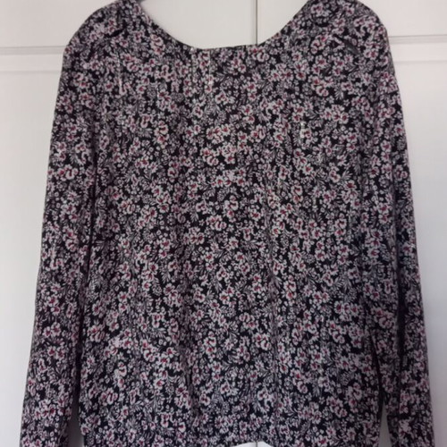 Toi&Moi women's blouse M, black with multicolour floral pattern
