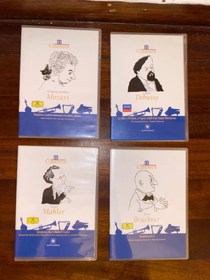 Classical music CD set of 4 used, Mozart, Debussy, Mahler, Bruckner