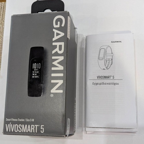 Garmin Vivosmart 5 S/M activity tracker smart band used, black