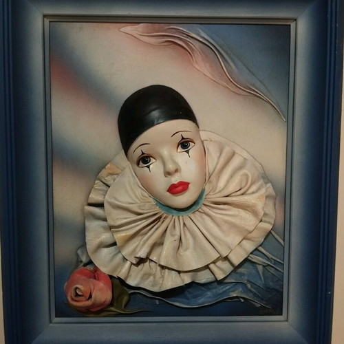 Painting used, leather 47/55 cm