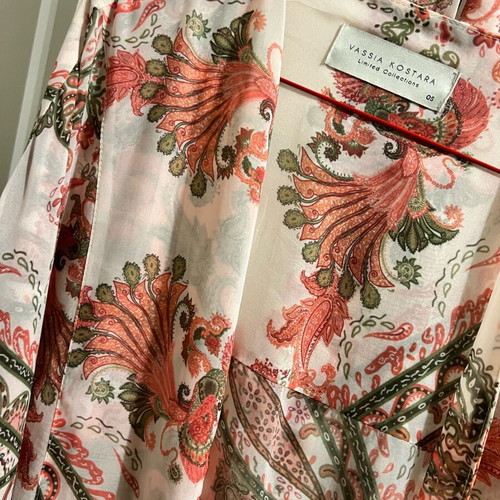 Vassia Kostara Kimono dress new with matching fabric belt