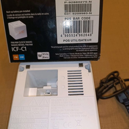 Sony ICF-C1 FM-AM clock radio new, tabletop alarm clock
