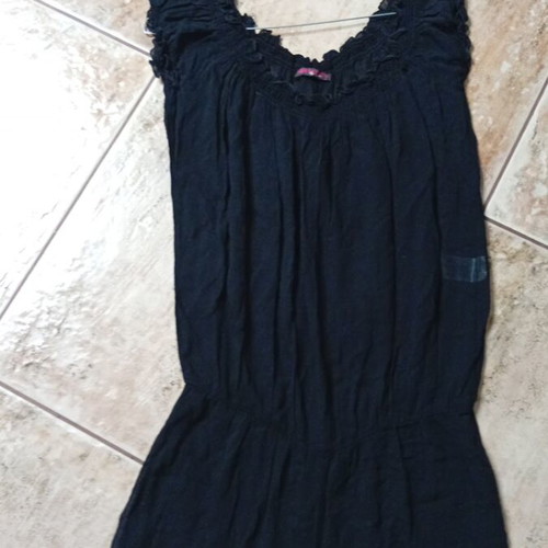 Pink Woman jumpsuit used, black with gathers, size S