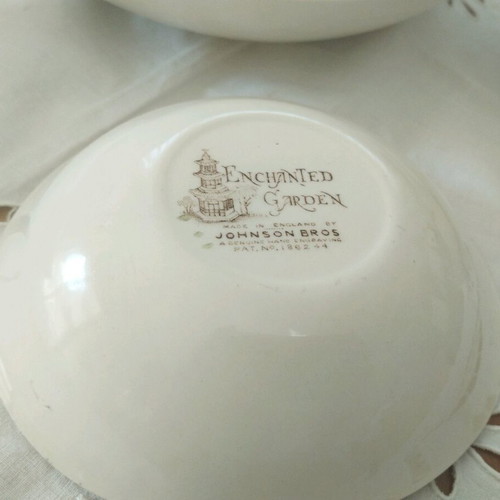 Rare 7-Piece Set Johnson Bros "Enchanted Garden" (1960s)