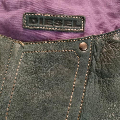 Diesel vintage leather boots used, petrol color, size 40