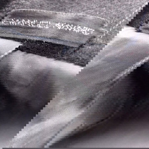 Emanuel Navaro черно палто като ново с двойна редица копчета